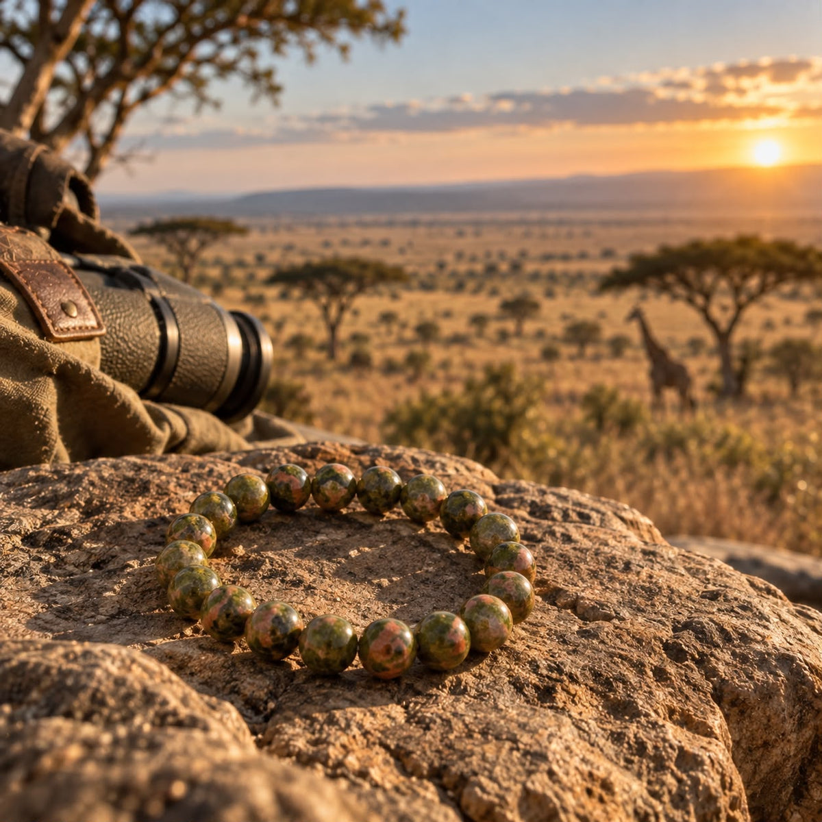 Amuleto Pulsera Unakite