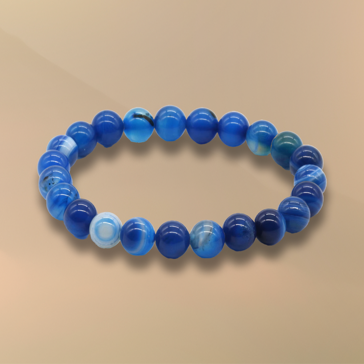 Pulsera Blue Striped Agate